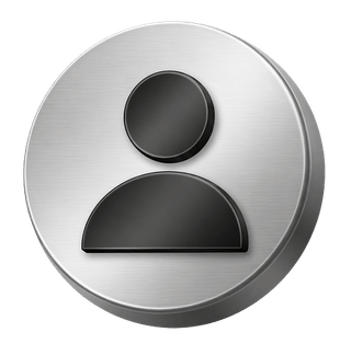 Silbernes 3D-Avatar-Symbol eines Nutzers als gestalterisches Element auf der FAQ-Seite
